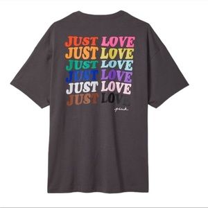 Victoria Secret PINK Just Love PRIDE Short Sleeve T-Shirt